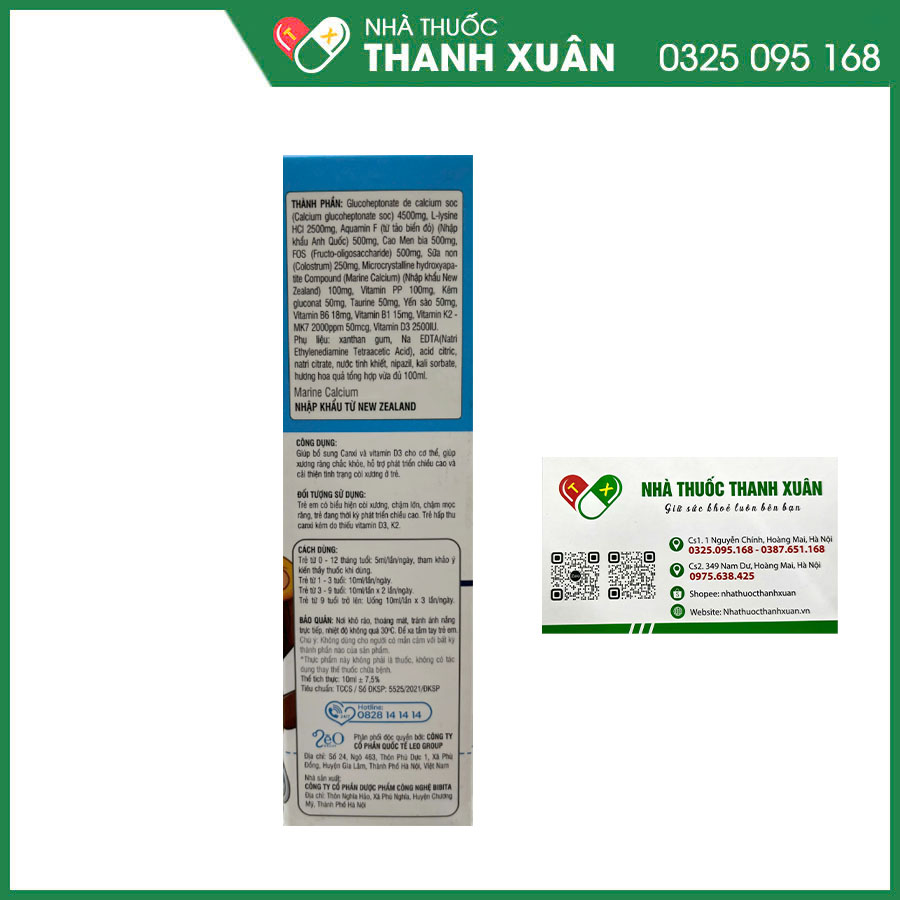 Canxi Milk Plus bổ sung Canxi và vitamin D3 cho cơ thể giúp phát triển xương và răng